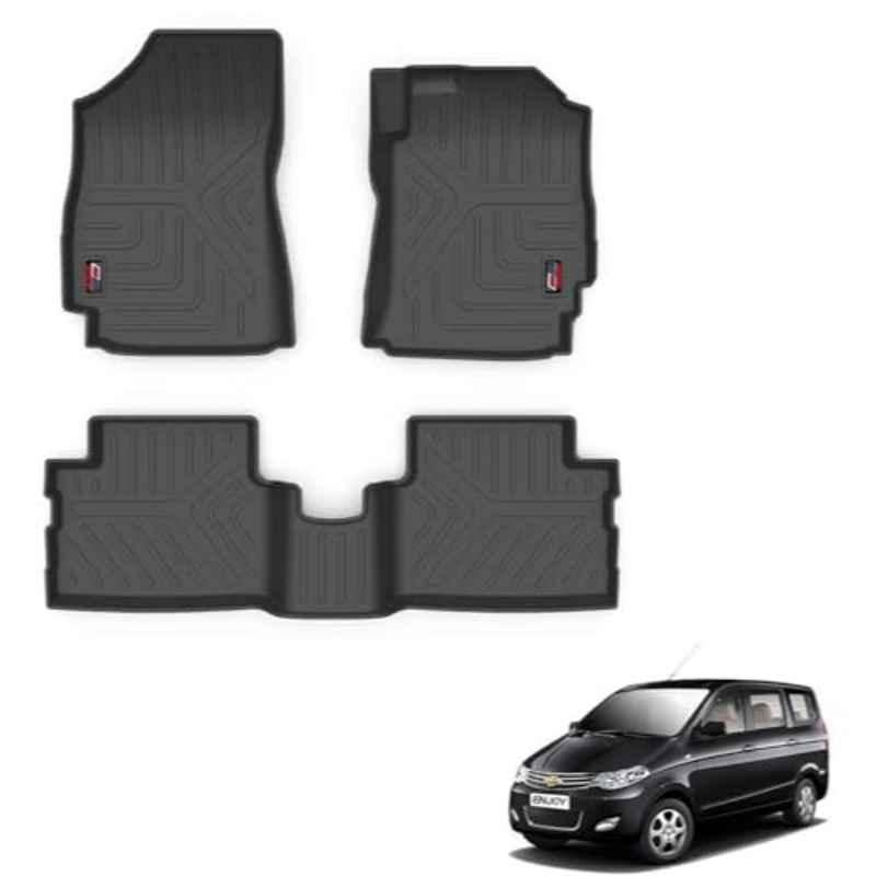 Kozdiko Thermoplastic Polyolefins 3D Life Long Car Floor Mat Set for Chevrolet Enjoy