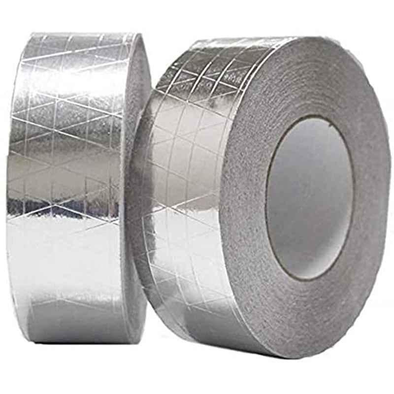 Abbasali 2 inch Aluminium Foil Multipurpose Strong Adhesive Insulation Tape (Pack of 2)