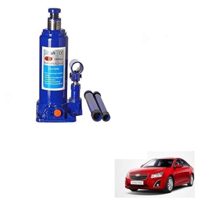 Kozdiko 5 Ton Iron Blue Hydraulic Bottle Jack with Two Rods for Chevrolet Cruze