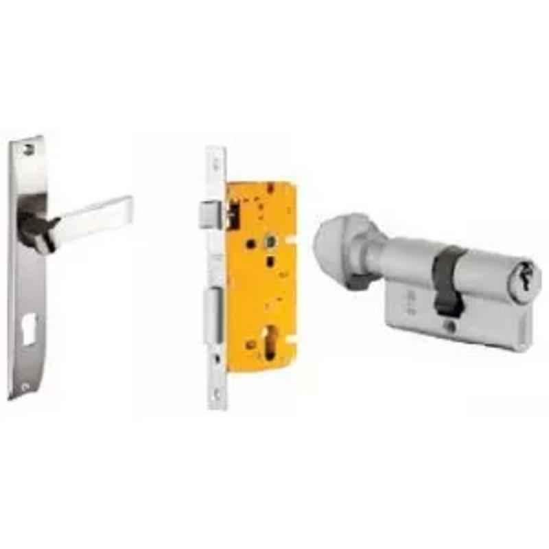 Dorset ML Series Hale 60mm Stainless Steel Silver Chrome Finish Door Handle Lock Set with Knob & Key (Pack of 4)
