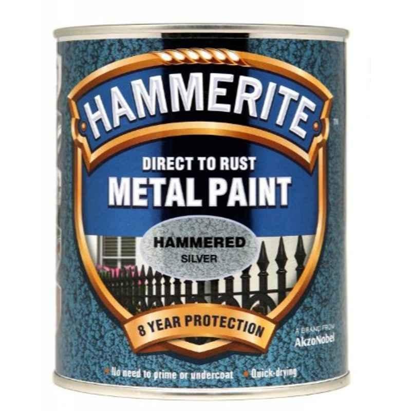 Hammerite 750ml Hammered Silver Metal Paint, 5092957