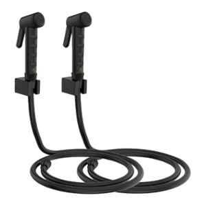 RN Black.4 Health Faucet Set with Hose Pipe & Wall Holder for Toilet Cleaning (Pack of 2)