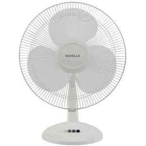 Havells SwingLX 50W 3 Blade White Table Fan, FHTSWLXWHT16, Sweep: 400 mm