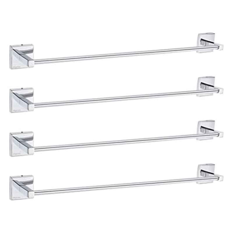Aligarian 24 inch Stainless Steel Chrome Finish Wall Mounted Square Towel Rod (Pack of 4)