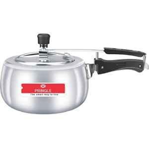 Pringle Elegance 3 Litre Aluminium Silver Induction Base Bottom Pressure Cooker (Pack of 5)