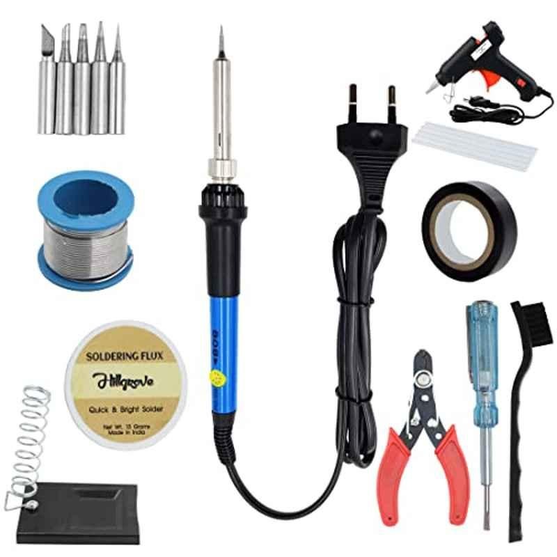 Hillgrove 10 in 1 Electronic Professional Mobile Soldering Equipment Tool Kit, HG0118