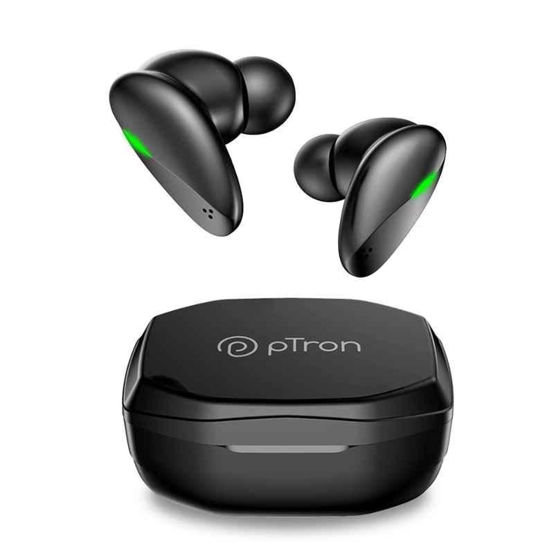 pTron Bassbuds B21 Black In Ear TWS Earbuds