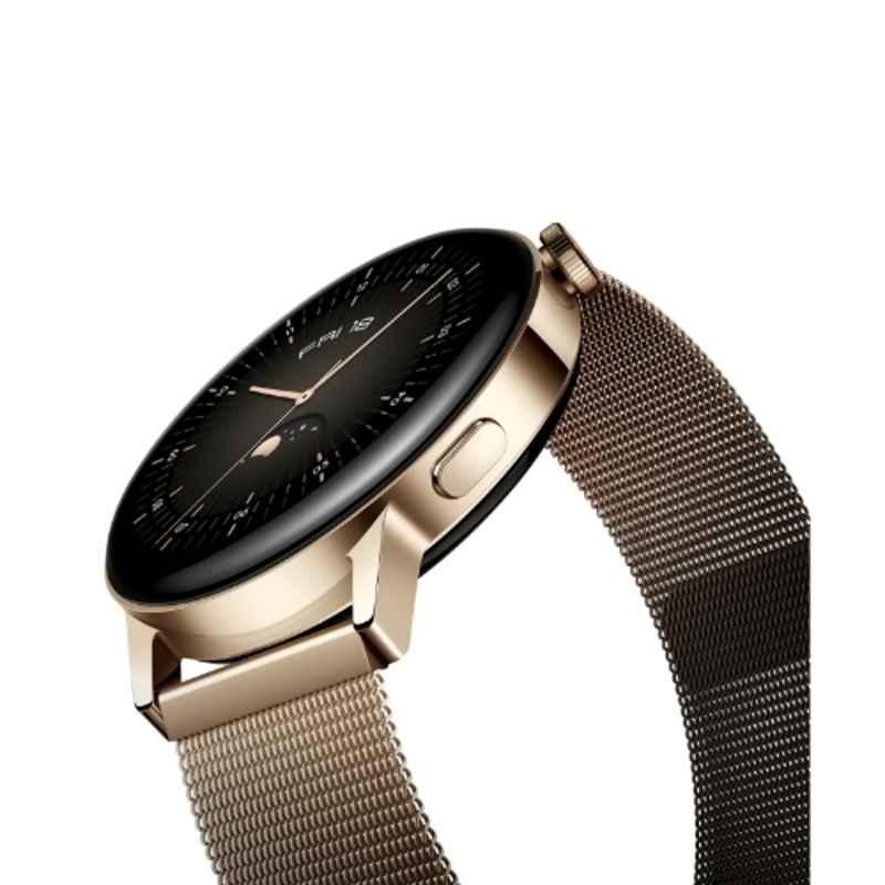 Huawei Watch GT3 42mm Milo Gold Bluetooth Fitness Tracker Smart Watch, HUW-GT3-MILO-GLD