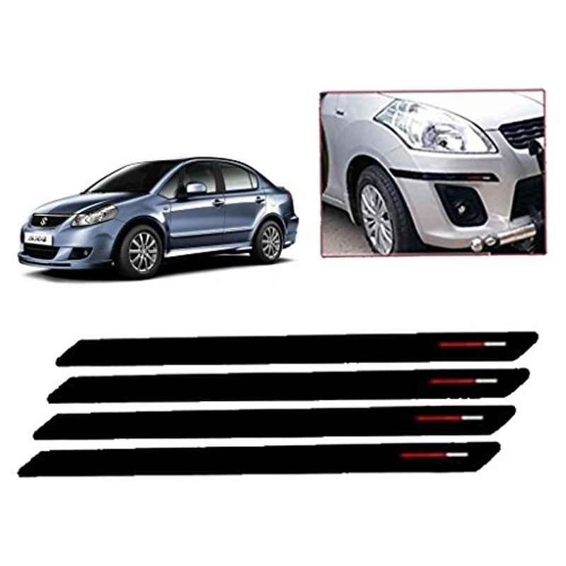 Kozdiko 4 Pcs Black & Red Bumper Protector Set for Maruti SX4