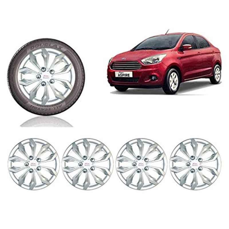 Auto Pearl Pcs 14 inch ABS Silver Car Wheel Cover Set for Ford Figo Aspire