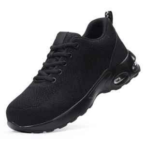 SPIEZ Rubber Steel Toe Black Premium Safety Shoes, Size: 9