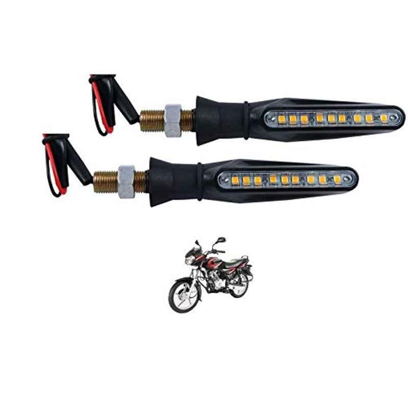Kozdiko 4 Pcs Plastic Front & Rear Side Sleek Yellow Bike Indicator Set for Bajaj Discover 125