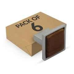 Plantex Knobs for Drawer/Square Drawer Knobs/Knobs for Cabinets/Pull-Push Knobs for Kitchen/Bedroom Drawer (Pack of 6) Satin & Wood