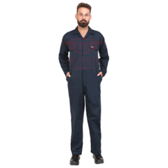 Club Twenty One Workwear Austin Cotton Navy Blue Safety Coverall, 2001, Size: L