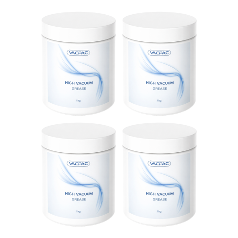 VAC PAC 1kg High Vacuum Silicone Grease for Seals, O-Rings & Vacuum Systems, SVG 2700 (Pack of 4)