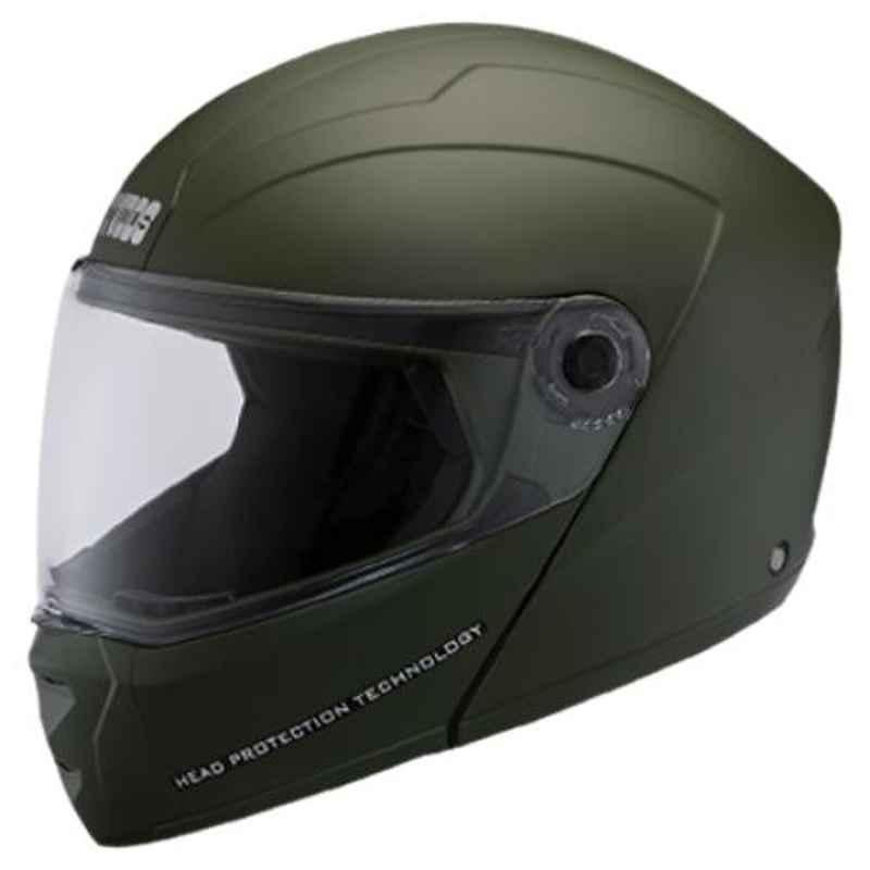 Studds Ninja Military Green Elite Super Flip-Up Helmet, Size: (L, 580 mm)