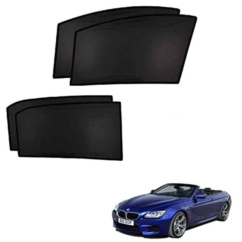 Kozdiko 4 Pcs Custom Fit Non Magnetic Curtains Mesh Car Sun Shade Set for BMW 6 Series