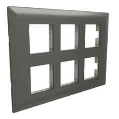 Schneider Electric Livia 12M Grid & 12M Cover Frame, P0712_PG_N