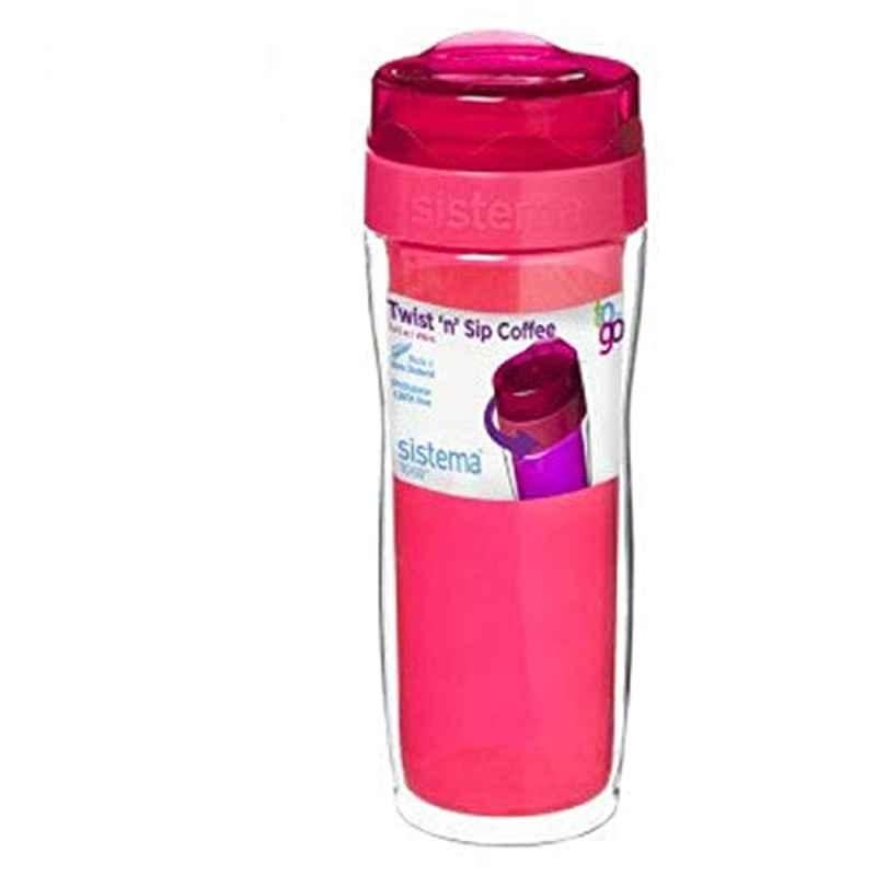 Sistema Pink Twist N Sip Cofffee Bottle