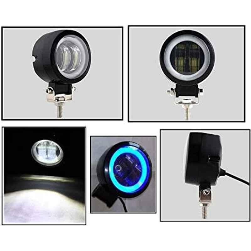 Buy AOW 7 Inch 6 LED Headlight Dual Color DRL Ring Universal for All Royal  Enfield Models, Mahindra Thar Jeep (White and Amber, Single Unit) H-36  Online At Price ₹1209
