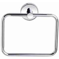 IRIS Stainless Steel Chrome Finish Silver Square Towel Ring
