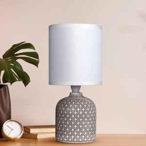 Magik Moroccan Mist 5W Concrete Taupe Table Lamp with Fabric Shade, TDMM000T8019