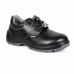 Zain Safety S1-SR Hammer Genuine Leather Steel Toe Black Safety Shoes, Size: 9