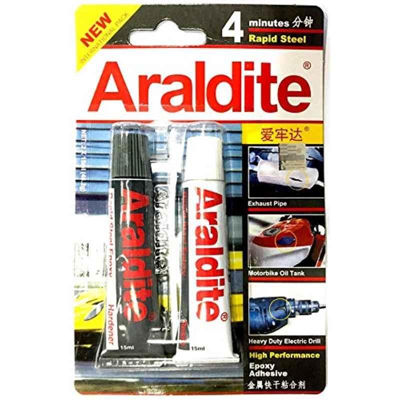 Araldite Rapid Steel Epoxy Adhesive 4 Minuts 2x15 ml