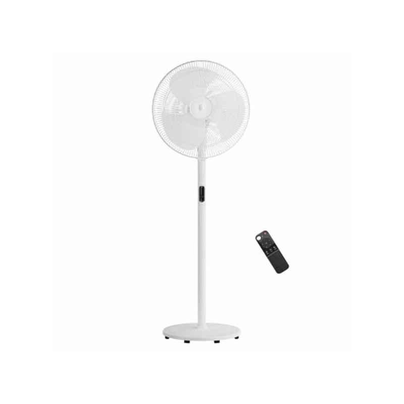 Atomberg Izar 105W Snow White Hi-Speed Pedestal Fan with 6 Speed Setting & Remote, Sweep: 400mm
