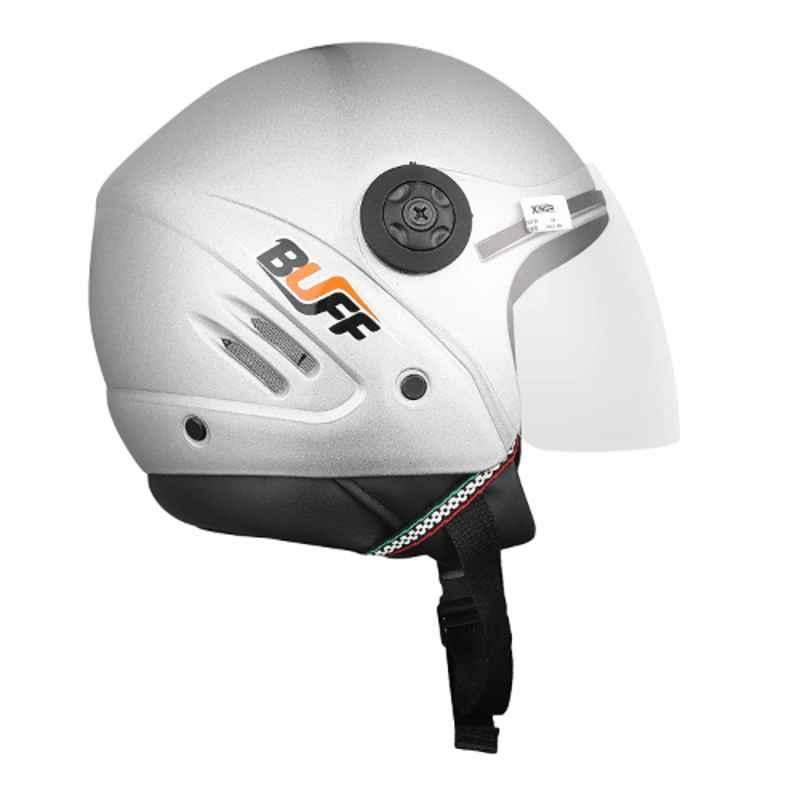 Xinor Buff Medium Silver Open Face Helmet for Men & Women