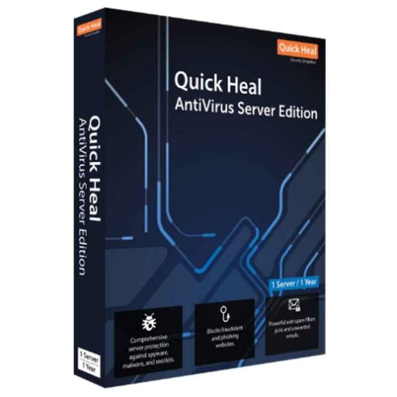 Quick Heal Antivirus for Server Regular 1 User 1 Year with CD/DVD