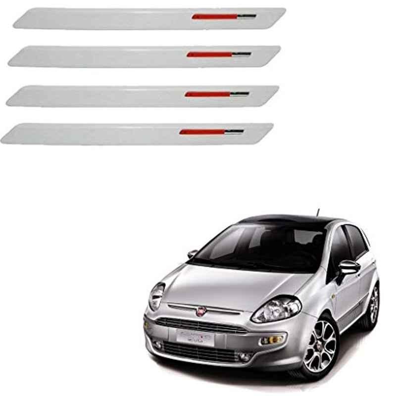 Kozdiko 4 Pcs White & Red Designer Car Bumper Protector Set for Fiat Punto Evo, KOZ-65681