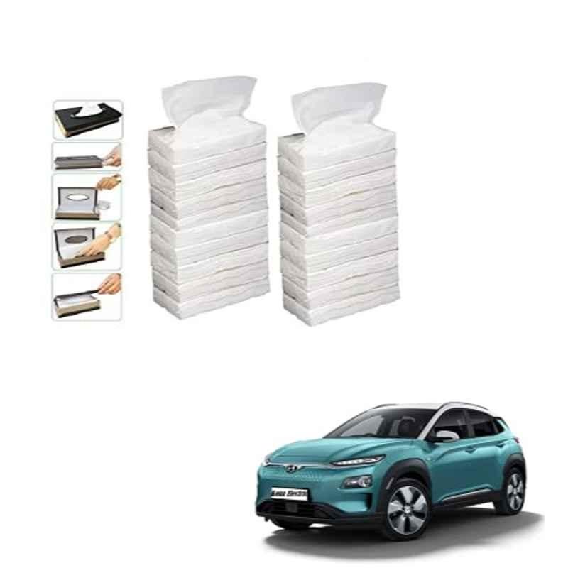 Kozdiko 100 Pulls Dispenser Box Refiller Tissue Paper with 200 Sheets for Hyundai Kona Electric (Pack of 20)