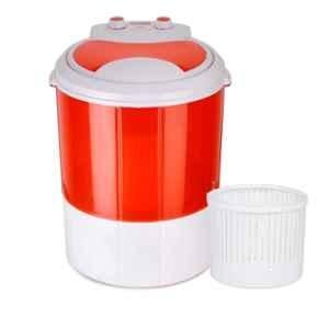 Hilton 3kg 190W ABS Berry Red Semi Automatic Single Tub Washing Machine with Spin Dryer Portable Single Tub Washer