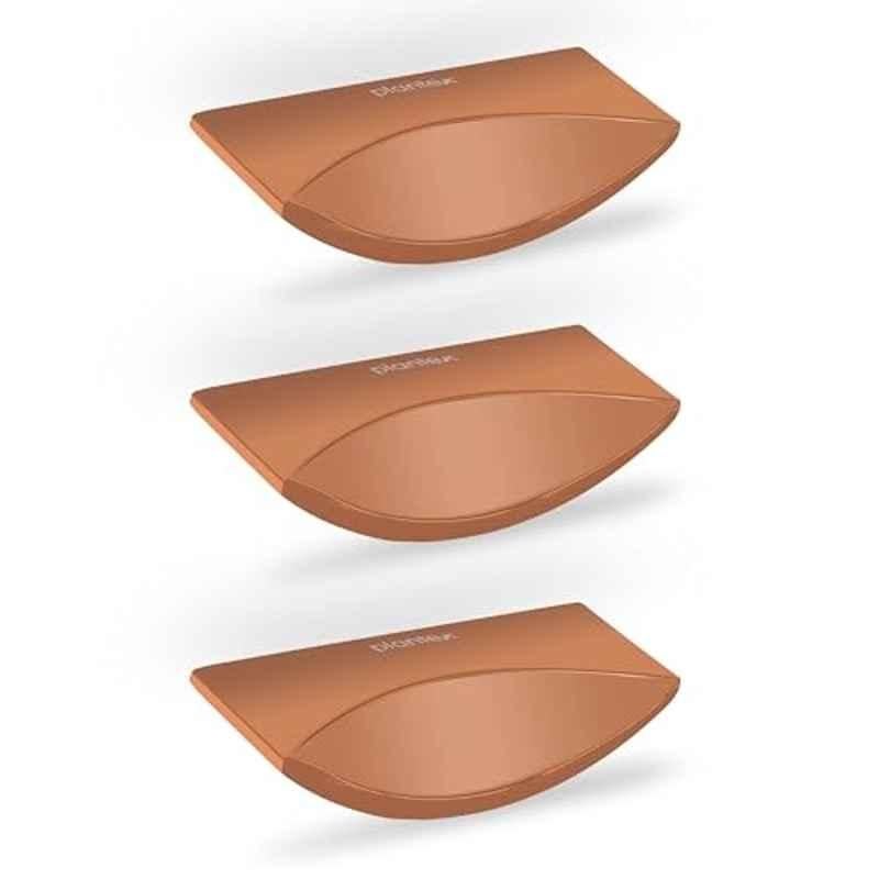 Plantex Knobs for Drawer/Rectangular Drawer Knob/Pull-Push Knobs for Kitchen/Bedroom Drawer (Pack of 3) Rose Gold
