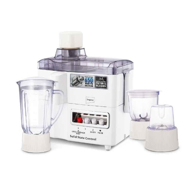 Impex 650W 1.8L Stainless Steel White 4 in 1 Food Processor, JB 414C