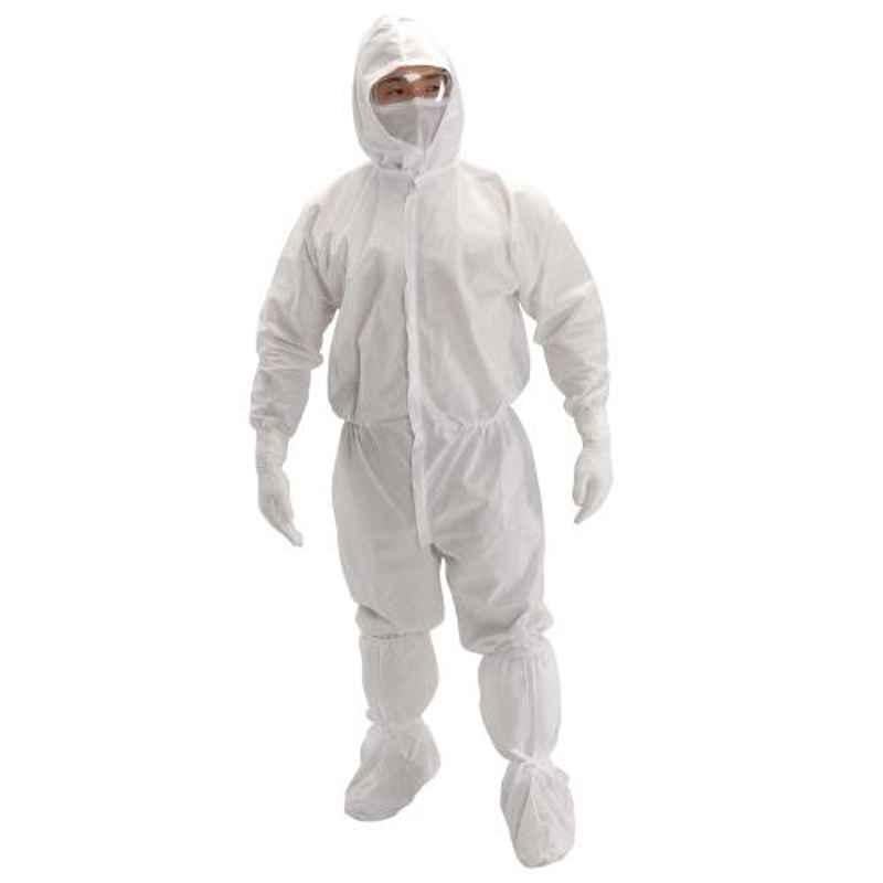 Kimtech A5 Sterile Clean Don With Mandarin Collar & Thumb Loops Reflex Design White Medium Cleanroom Coverall, 88801 (Pack of  25)