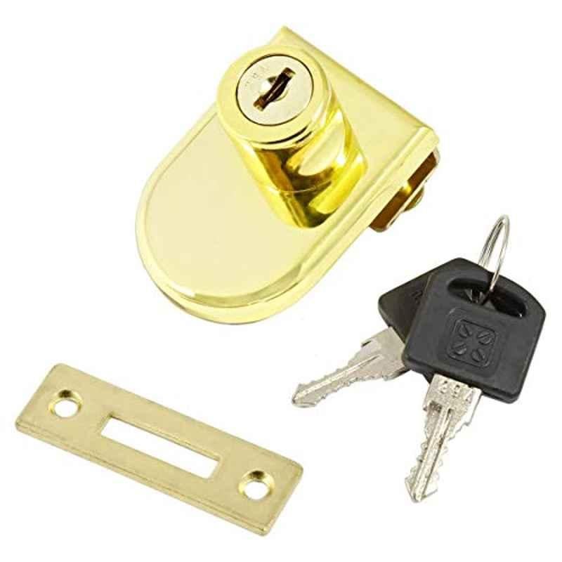 Glass Lock Without Boring Hole-Gold