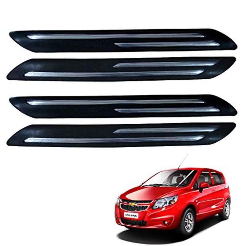 Kozdiko 4 Pcs Double Chrome Bumper Protector Set for Chevrolet Sail UVA