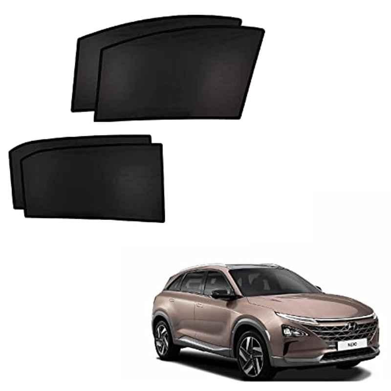 Kozdiko 4 Pcs Custom Fit Non Magnetic Curtains Mesh Car Sun Shade Set for Hyundai Nexo