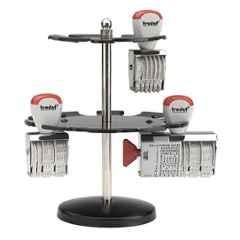 Trodat 14cm Metal Black Rotating Double Hand Stamp Rack, 3016/M