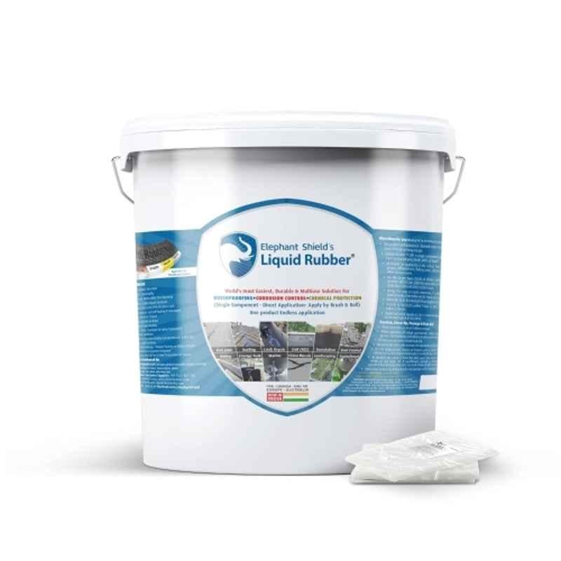 Elephant Shield 20 Litre Liquid Rubber Water Based Waterproofing Sealant with Free RF Fabric for Sheet Joints, Bolt Holes, Gutter Joints, Roof & Wall Crack, Solar Panel, Cut Out & Damp Wall