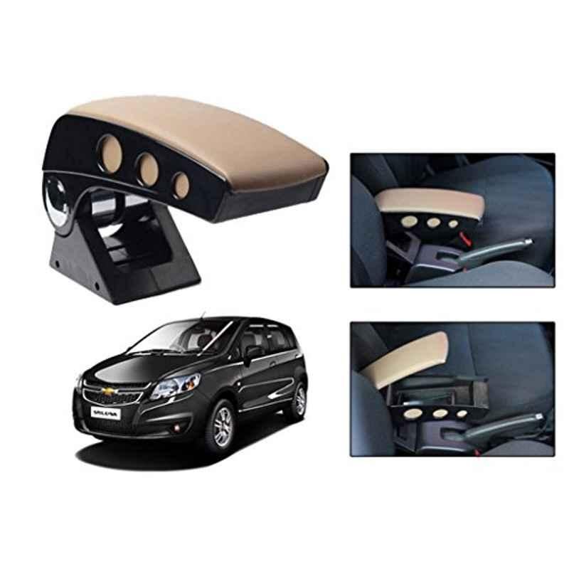 Kozdiko Beige Chrome Finish Car Armrest for Mitsubishi Pajero Sport