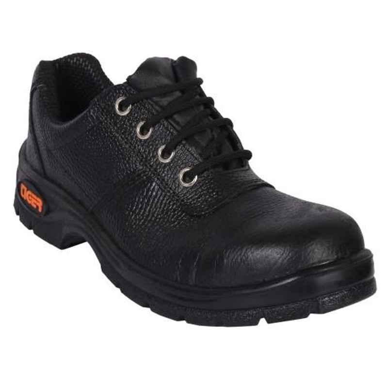 Tiger Lorex Steel Toe PU Sole Black Work Safety Shoes, Size: 8