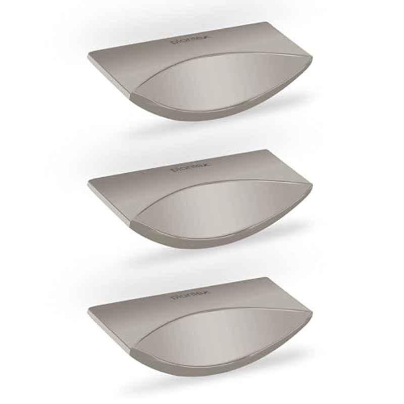 Plantex Knobs for Drawer/Rectangular Drawer Knob/Pull-Push Knobs for Kitchen/Bedroom Drawer (Pack of 3) Satin White