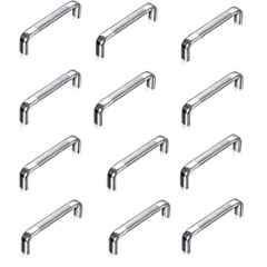 Implemental 8 inch Stainless Steel Chrome Finish Oval D Shape Cabinet Handle (Pack of 12)