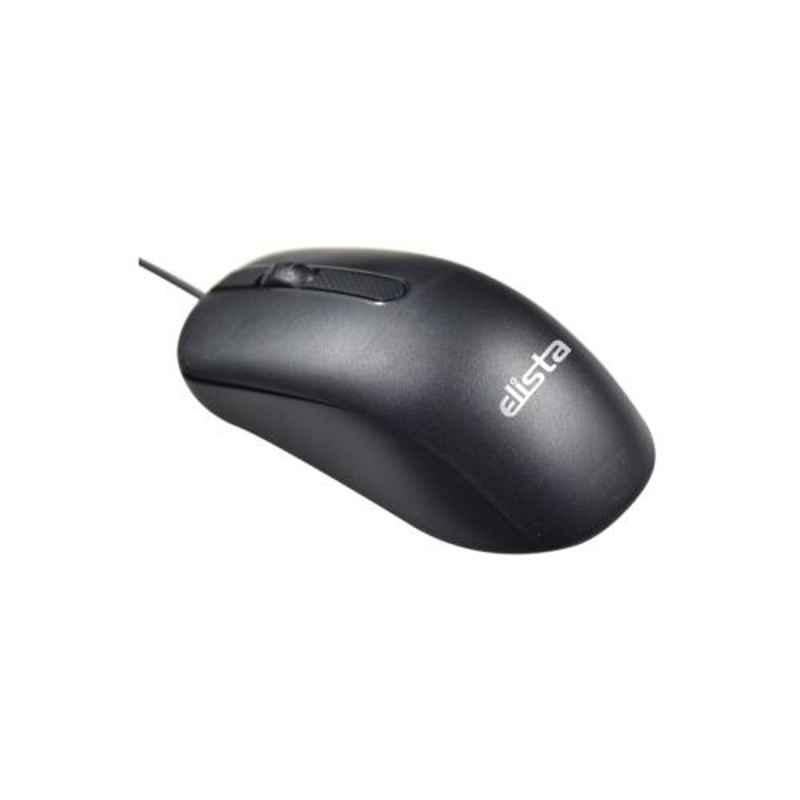 Elista 1.2m USB Black Wired Mouse, ELS-WM-502