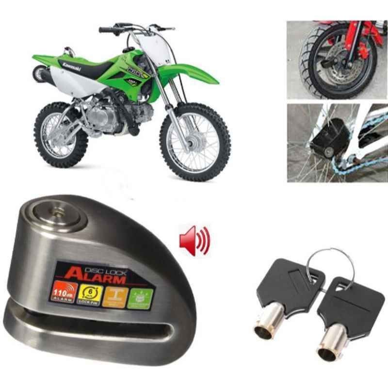 Auto Pearl Steel Black Alarm Disc Brake Lock, Lock_411