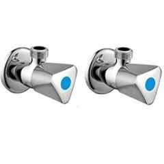 Senkiddpro Triangle Stainless Steel Chrome Finish Wall Mounted Angle Cock (Pack of 2)