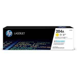 HP 204A Yellow Original LaserJet Toner Cartridge, CF512A